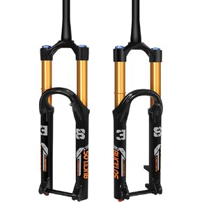 BUCKLOS Factory 38 27.5/29 inch 110 * 15mm Boost Downhill Tapered Air Suspension Fork, 180mm Travel 38mm Inner Tube Thru Axle Rebound Adjustment Disc Brake Front Forks, fit Mountain Bike AM DH.