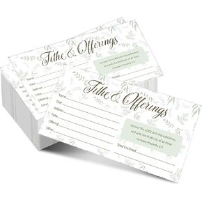 200 Pieces Church Offering Envelopes My Offering Bill Size Envelope Church Offering Tithe Envelopes for Donations, Religious Occasions (Elegant Style)