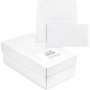 Blue Summit Supplies 500#6 3/4 Remittance Envelopes with Gummed Seal for Donations, Checks or Cash, 6 1/2" x 3 5/8", Blank White Remit Envelopes, Perfect for Church or Nonprofit Use, 500 Count