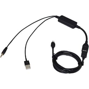 USB 3.5Mm Aux Interface Cable Compatible with BMW X3 X5 Series 3 5 Mini Charging Play Music