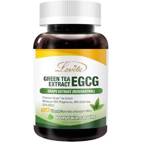 Lovita Green Tea Extract 1000mg (120 Count)