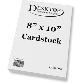 Extra Heavy Duty 130lb Cover Cardstock - 8" x 10" Bright White - 350gsm 17pt Thick Paper for Inkjet & Laser Printers - 100 Pack
