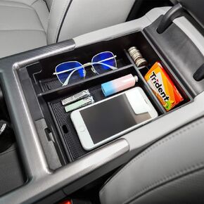 TACORBO Center Console Organizer Compatible with Hyundai Palisade 2023 2024 Accessories, Armrest Insert Tray, ABS Black Glove Box Secondary Storage(No Fit Palisade 2020-22), Black