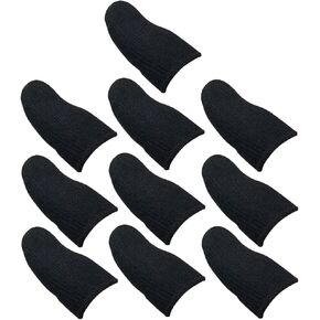 Garneck 10 PCS Mobile Phone Gaming Finger Sleeves - Gamer Nylon Thumb Sleeves Mobile Gaming Stabilizer Compression Support Sleeve - Finger Gloves for All Touchscreen Devices