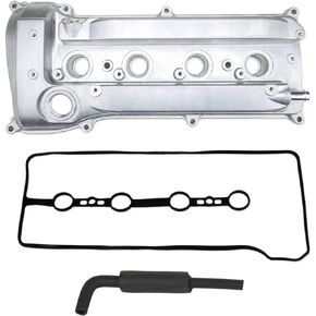 MITZONE Engine Valve Cover with PCV Hose & Gasket Compatible with 2001-2015 Toyota Camry Corolla RAV4 Highlander Solara Matrix Scion tC xB 2.4L Replace 11201-28014 11201-28033