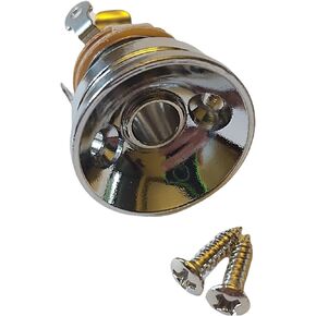 Chrome Electrosocket Jackplate with Pure Tone Full-contact Output Jack