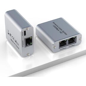موزع إيثرنت 1 إلى 2 عالي السرعة 1000 ميجابت في الثانية، محول جيجابت إيثرنت 2 منفذ [جهازان للشبكات في وقت واحد]، موزع إنترنت موزع إيثرنت RJ45 لكابل Cat5/5e/6/7/8 in Kuwait