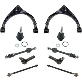 TRQ Front Control Arm Ball Joint Tie Rod Sway Link Steering Suspension Kit 10pc for 2013-2018 Ram 1500 Pickup Truck