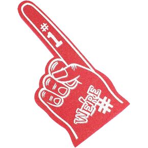18 Inch We're Number 1 Finger Team Color Cheerleading Foam Hand Pompom for Sports in Saudi Arabia