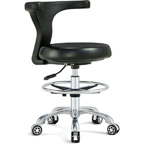 Kastele Ergonomic Home Office Desk Chair - Swivel Adjustable Comfortable Task Chair with Lumbar Support, Foot Ring and Rolling casters for Drafting,Computer,Hospital,Clinic,Dental hygienis,Home