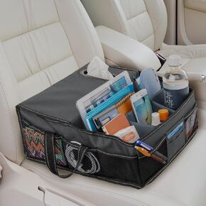 High Road SeatStash Car Front Seat Organizer for Driver and Office Storage with Tissue Holder and Divided Multipurpose Compartments