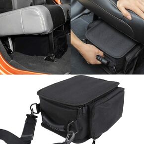 YOCTM Under Seat Organizer for 2007-2023 Jeep Wrangler JK JL JLU 4XE Sports Rubicon Gladiator JT Backseat Rear Under Seat Storage Bags Black Portable Storage Tool Kits Pocket…