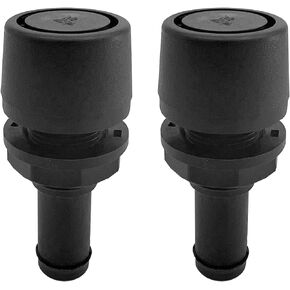 ISURE MARINE 2PCS 5/8" Polypropylene Fuel Vent, Plastic Marine Thru Hull Exhaust Applicable to Connecting Φ 16Mm Hose Marine Polypropylene Fuel Ventilation Device,Black