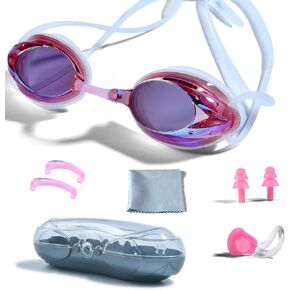 Swimming Goggles, Professional Swim Goggles Anti Fog UV Protection No Leaking for Adult Men Women Kids