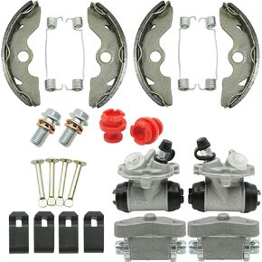 M MATI Front Brake Wheel Cylinders & Adjusters & Shoes Kit for Honda FourTrax Recon 250 TRX250 1997-2020 (Left&Right) TRX250TE/TRX250TM 45340-HB3-003 45370-HM8-B41 45350-HM8-B41