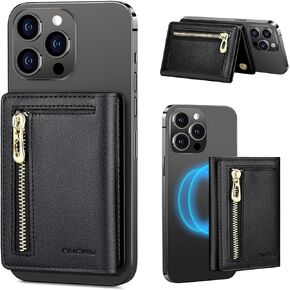 nuoku Magnetic Wallet for Phone Compatible with Magsafe Wallet, Magnetic Card Holder for iPhone 15/14/13/12 Series, NOT Compatible with 13/12 mini
