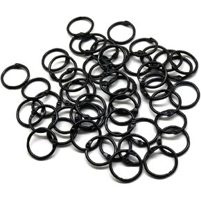Binder Rings Loose Leaf Book Rings Key Rings Paper Rings Metal Plated Hinged Rings Binding Rings Keychain Circlip Rings for Cards Keys Albums Notes 50 Pack 0.8 inches