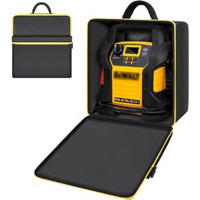 Car Battery Jump Starter Bag Compatible with DEWALT DXAEJ14 Digital Portable Power Station Air Compressor. Portable Battery Charger Carrying Holder for Power Inverter, Charging Cord (Case Only)