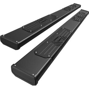 OEDRO 6.5" Running Boards Compatible with 2019-2024 Chevy Silverado/GMC Sierra 1500 Crew Cab, 2020-2024 Silverado/Sierra 2500 3500HD, Aluminum Side Steps Rails Nerf Bars, Black Textured