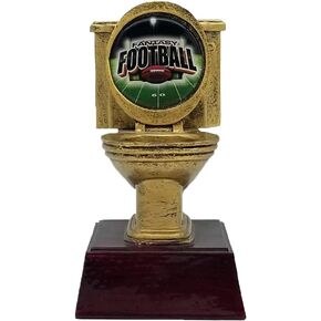 Decade Awards Gold Toilet Bowl Trophy - 6 Inch Tall | Last Place Loser Award - Engraved Plate Upon Request