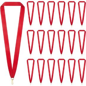 30 Pieces Award Ribbon Medal Ribbons Neck Ribbons for Medals Flat Medal Lanyards Ribbon Lanyard with Snap Clips for Competitions Sports Meeting Party Student Awards