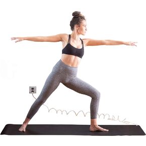 Grounding Yoga Mat,Exercise Fitness Pad, 71x24 Inch Earth Connected Conductive Carbon Mat with15 Foot Cord May Help Lower Inflammation, Reduce Stress, Improve Balance, Flexibility, Included Carrying