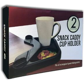 Snack Caddy and Cup Holder for Game and Card Tables - Set of 2