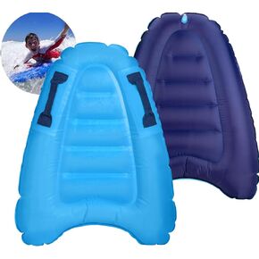 Inflatable Kids Booggy Board for Beach Travel,Adult Swimming Blow up Kick Board, Slip Slide Sled Board Raft Floating Mat with Handles Summer Water Fun Toys for Pool Beach Water Park