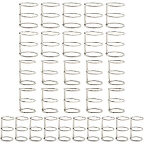 30 Pieces 3 Ring Metal Loose Leaf Binders 20 mm 25mm 30mm Inner Diameter Silver Book Rings Snap Split Hinged for Notebook, DIY Travel Diary,Photo Album