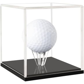 Lymhy Golf Ball Display Stand Cube Holder Clear Acrylic Box Square Case Protected Cabinet Golf Rack Protection Storage Cover Collections (1)