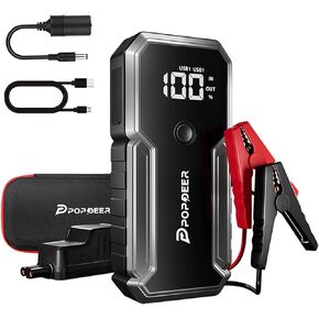 Car Battery Jump Starter, 3000A Jump Box for Car Battery (All Gas/ 8.0L Diesel), 12V Car Battery Charger with Dual USB Quick Charge and DC Output, Portable Jump Starter with LED Flashlight