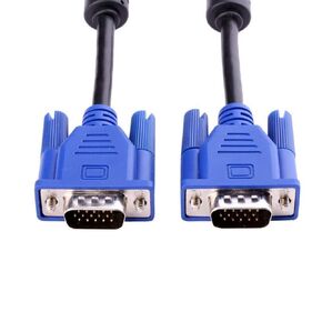 HD15 15Pin Gold Plated DB15 VGA Male to Male Monitor Cable VGA to VGA TV Computer Monitor DVD Wire Cord (5 Ft Blue Connector)