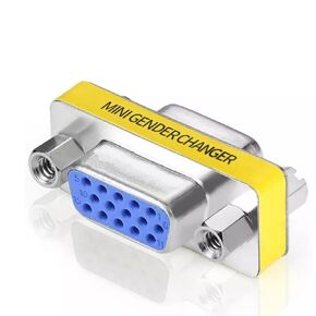 Kyper 15 Pin VGA Female to Female Adapter SVGA Coupler HD15 Mini Gender Changer VGA Cable Extender KVM (1)