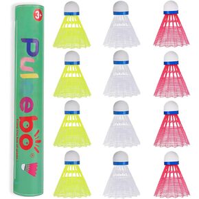 Badminton Shuttlecocks Nylon Feather Badminton Birdies for Beginners Kids Adults, Colorful Shuttlecock for Badminton Outdoor Beach Lawn Backyard Training Play