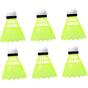 6PCS Kids Suit High Outdoor shuttlecocks Badminton Birdies Glow in The Dark Birdies for Kid Badminton Kits for Kids Shuttle Cocks Suit for Kids Sports Set Game Ball The Bird Child