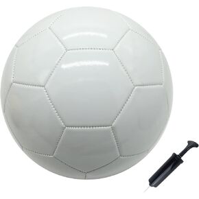 Soccer Ball Size 3 4 5 Pure White DIY Kids Toddler Boy Gift Painting Together with Parents Grandparents or Kindergarten Teacher