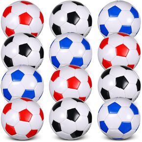 12 Pcs Soccer Balls with Pump Official Size 3 Size 4 Size 5 Soccer Ball for Child Adult Back to School Outside Sport Training Practice Gift