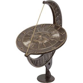 Whitehall Products 1271 Sun and Moon Sundial, French Bronze