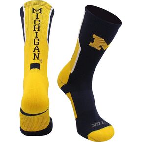 TCK University of Michigan Wolverines Socks Perimeter Crew