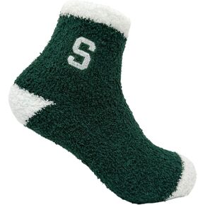 NCAA Stripe Fuzzy Sleep Socks