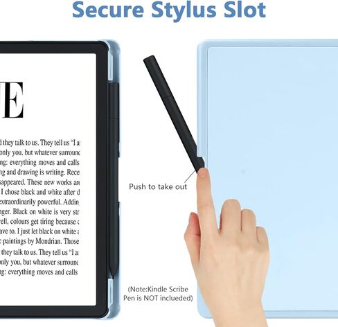 حافظة COO لجهاز Kindle Scribe (إصدار 2022) تابلت مقاس 10.2 بوصة - حافظة جلدية نحيفة من البولي يوريثان مع خاصية التنبيه/السكون التلقائي لقارئ Amazon Kindle Scribe الإلكتروني 2022 in Kuwait