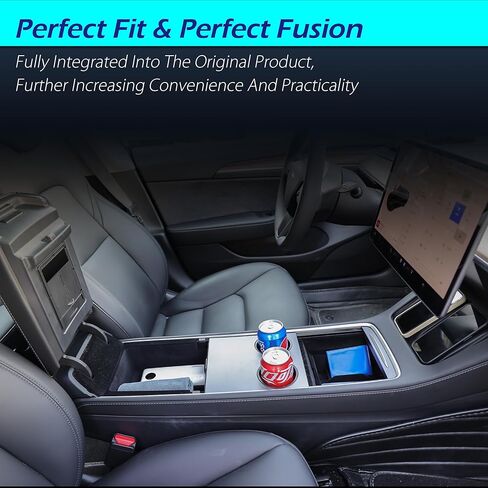 صينية تنظيم وحدة التحكم المركزية 10 قطع متوافقة مع الموديل Y Model 3 ملحقات 2021-2023 تشمل حامل الأكواب ومسند الذراع وصينية تخزين صندوق تخزين مخفي وغطاء كاميرا الويب وصندوق المناديل in Kuwait