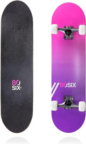 لوح تزلج 80Six للبالغين والشباب مع عجلات يوريتان مقاس 54 مم ومحامل من الفولاذ الكربوني، صممتها العلامة التجارية الرائدة في الصناعة Triple 8 in Kuwait