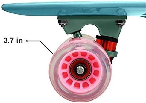 Cruiser Skateboard for Girls with LED Light Up Wheels Cool Completed Skate Board 22 inch for Kids Teens Beginners Standard Skateboard with Carrying Bag in Saudi Arabia