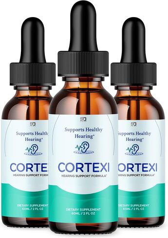 قطرات دعم السمع من كورتيكس - تساعد على صحة طبلة الأذن، وتعزز الوضوح السمعي، وتدعم السمع الصحي، والسمع بنسبة 20/20 - مكمل دعم السمع كورتيكسي (3 عبوات)، 3.0 أونصة سائلة in Kuwait