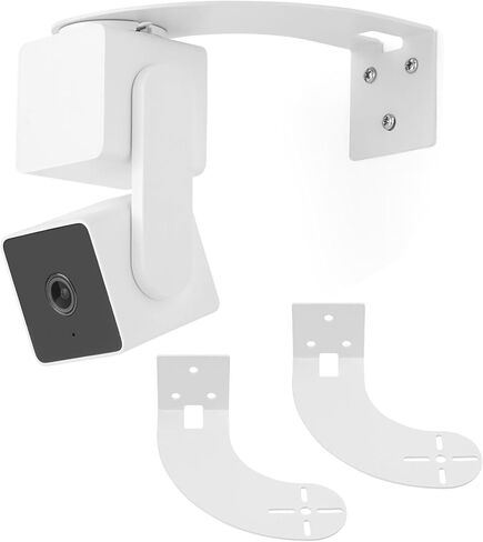 دعامة تثبيت على الحائط على الزاوية من Uogw متوافقة مع Wyze Cam Pan V3، حامل جداري بزوايا ممتدة لكاميرا Wyze للحصول على أفضل رؤية، عبوة من قطعتين باللون الأبيض in Saudi Arabia