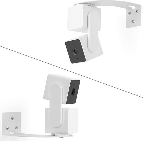 دعامة تثبيت على الحائط على الزاوية من Uogw متوافقة مع Wyze Cam Pan V3، حامل جداري بزوايا ممتدة لكاميرا Wyze للحصول على أفضل رؤية، عبوة من قطعتين باللون الأبيض in Saudi Arabia