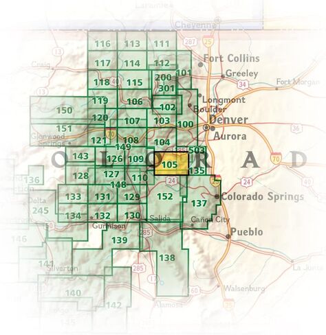 Tarryall Mountains, Kenosha Pass Map (National Geographic Trails Illustrated Map, 105) in Saudi Arabia