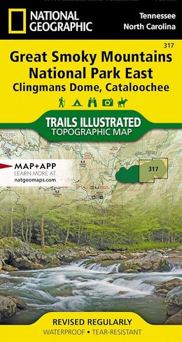 Great Smoky Mountains National Park East: Clingmans Dome, Cataloochee Map (National Geographic Trails Illustrated Map, 317) in Saudi Arabia