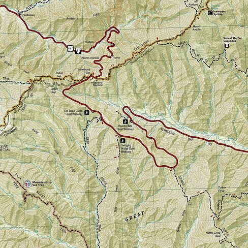 Great Smoky Mountains National Park East: Clingmans Dome, Cataloochee Map (National Geographic Trails Illustrated Map, 317) in Saudi Arabia
